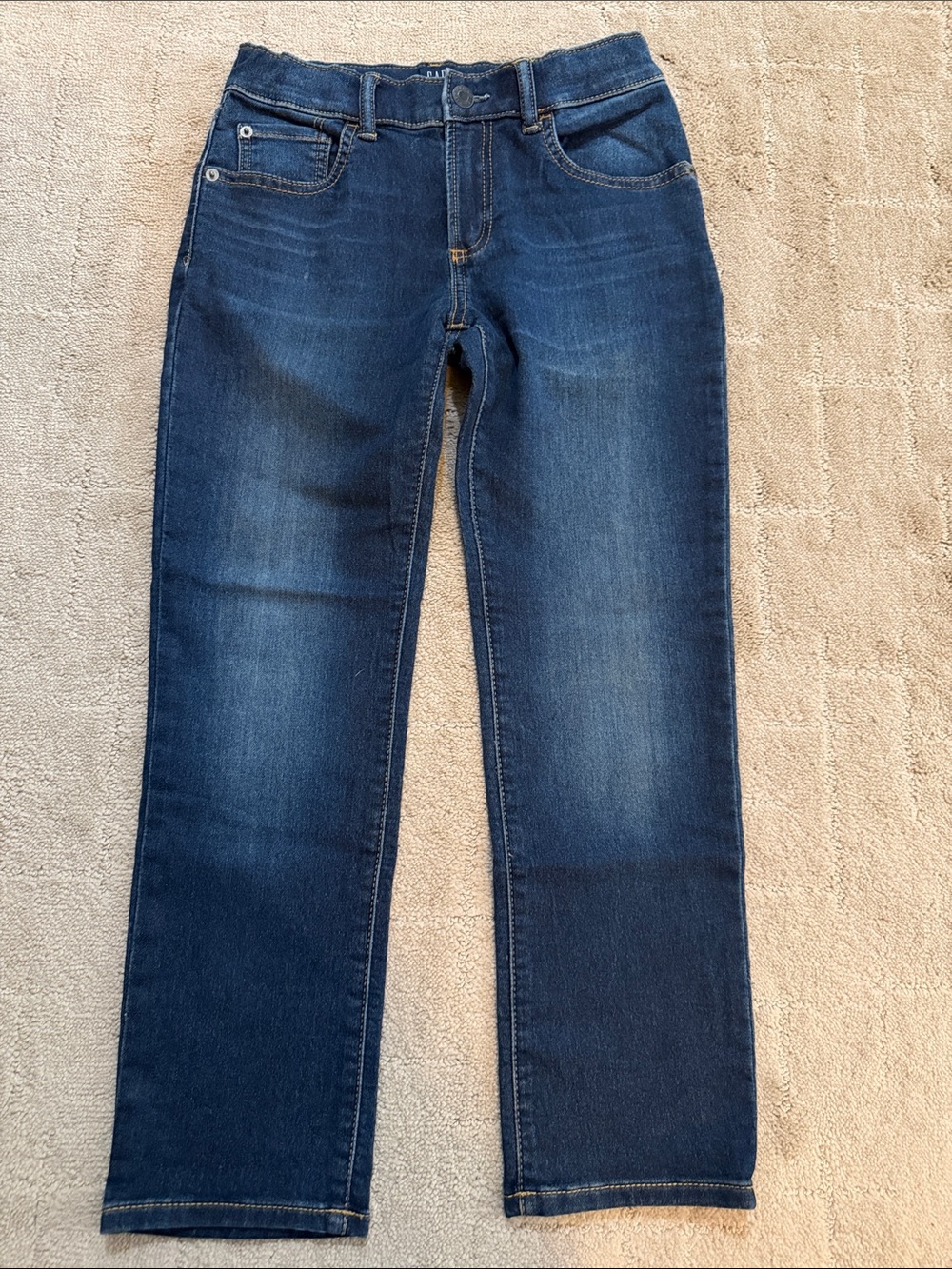 GAP Kids Dark Blue Straight Jeans size 8 soft & comfy